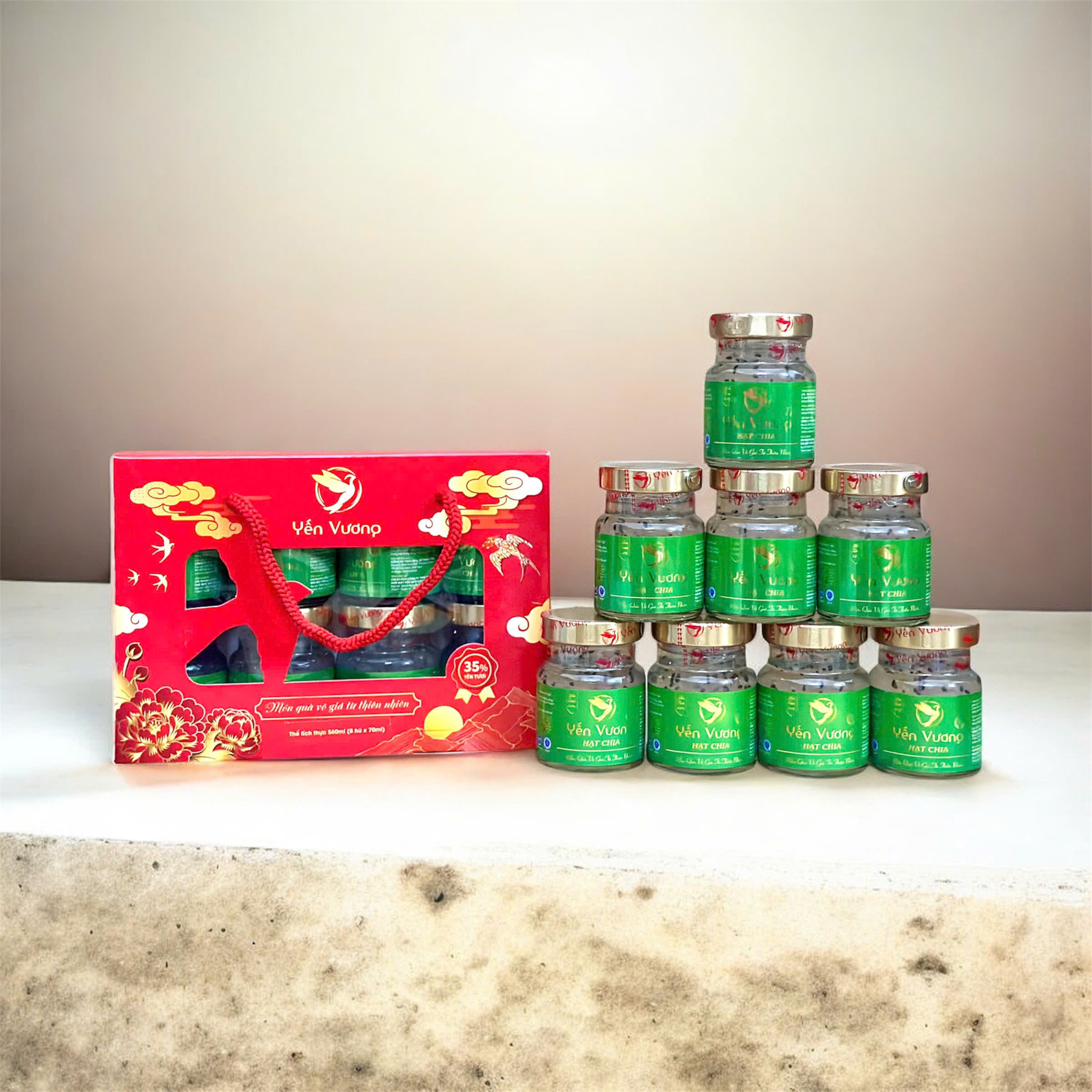 Lốc 8 hũ yến Vương 70ml Hạt Chia&nbsp;